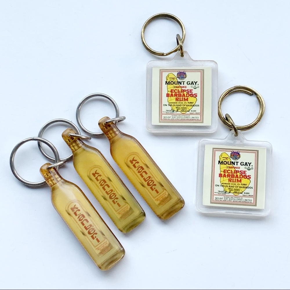 Vintage MOUNT GAY Rum & KRANBERI Keychains
